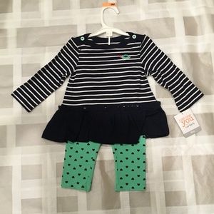 Carter’s baby girl 2 piece set NWT size 9 months.